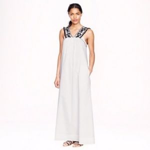 J. Crew, Embroidered Pom Pom Maxi Dress, Size 4.